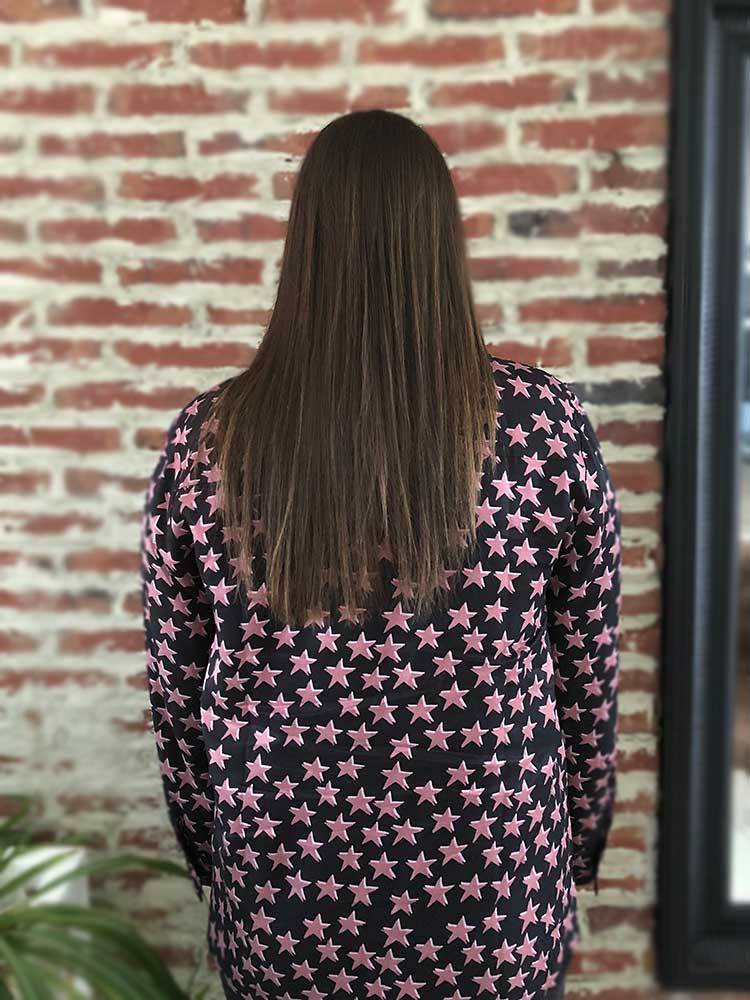 Ines Gomez zonder hairextensions achter Ines Gomes zonder hairextensions achter